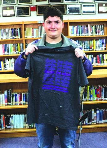 Junior Joshua Whitney March “Dude. Be Nice.” award winner