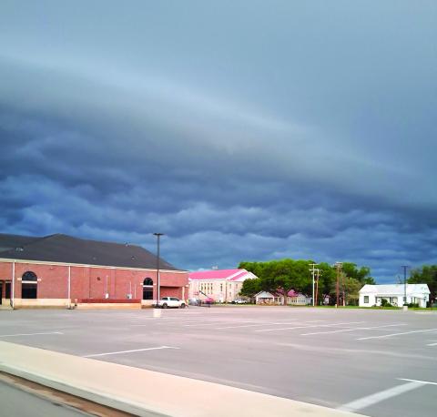 Seen here is a photo of the June 10th morning storm as it crossed over San Saba taken at 7 a.m. Photo by Carolyn Preece