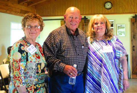 (l-r): Debbie Shahan, SSGC President; John Thomas, owner Wildseed Farms and guest speaker; Marjean Alexander, SSGC Treasurer