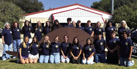Back row: Shara Wright, Libby Mays (Secretary), Karen Ortega, Caitlin Mays (President), Raylee Wood, Sabrina Dozier (Public Relations), Jefferson Stencil (Vice President), Landry Eudy, Kolton Pierce, Jason Everett, Bryli Edmondson, Judy Aguado Mendoza, and Franki Arnoult. Front Row: Ema Argote, Alyssia Torres, Jaleigh Brand, Taylor Wise, Jamie Hunt (Treasurer), Marlane Estrada, Ximena Cuevas, Angel Reyes, Ethan Kilman, and Kevin Aguilera. Photo by Omar Landeros