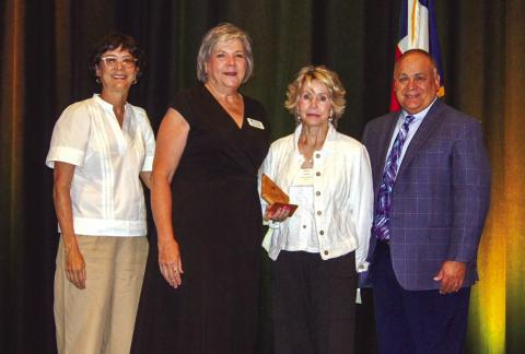 Suzanne Kho, KTB Executive Director; JoAnne Weik, Emeritus Director and Stan Weik family representative; Kathleen Hawkins, KSSB Board of Director and Award Recipient Award; and Tony Arce, Jr., KTB Board President