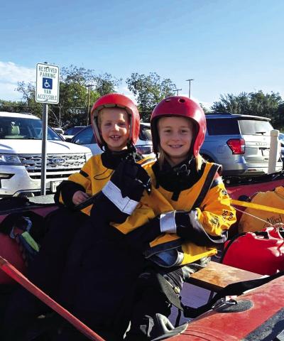 SSES Jr Firefighters: Asher Little and Jasmine Vanderburg Courtesy Teresa Glover