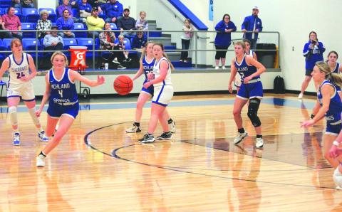 Richland Springs Lady Coyotes left to right: R. Wright, C. Kubin, R. Bryant, R. and R. Eckert See Richland Springs Report article on page 5. Photo by Stacy Kubin