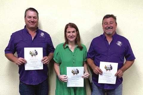 San Saba ISD welcomes School Board Members for the May 2024 – May 2027 term. Thank you for your extraordinary service in helping San Saba Independent School District students thrive! Left to right: Tim Sebastain, Kristen Nelson and Stuart Isham. Courtesy of Machelle Perry, SSISD