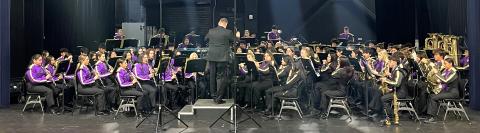 San Saba HS Golden Armadillo Band is being directed by Band Director Chans Moellendorf during the UIL Concert Contest on March 4th in Lago Vista. | Courtesy of Chans Moellendorf