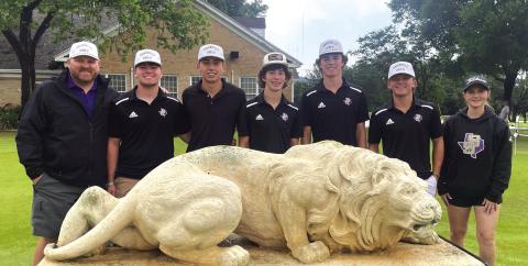 (Left to Right): Coach Walts, Kolton Pierce, Sterling Proffitt, Skyler Romero, Shooter Wight, Winton Lackey and Coach Kinkade