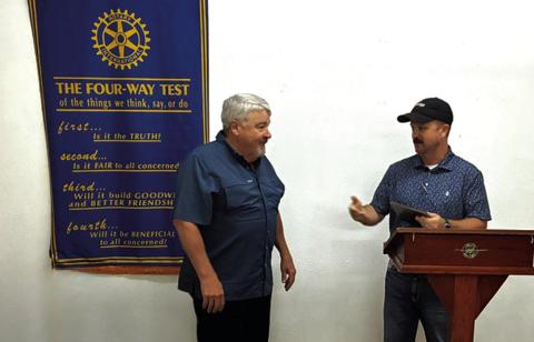 Rotarian of the Year Aleck Newby and Jake Lackey