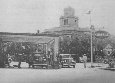 THE HUMBLE OIL COMPANY - The old More Service station was torn down and replaced with the Humble Oil Company in 1930. It was located ont he East corner of the Courthouse Square. J. D. Estep sold the property to the Humble Oil Company for $7,000.00. The service station continued in use into the 70’s. Taken from the April 5, 2001 San Saba County Newcomer’s Guide.