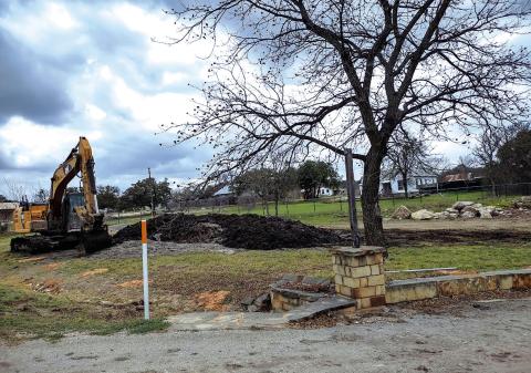 Parks and Street Department crews worked hard on the Wallace Street entrance to Mill Pond Park last week. Go by and see the transformation! Photo by Djuana Payton