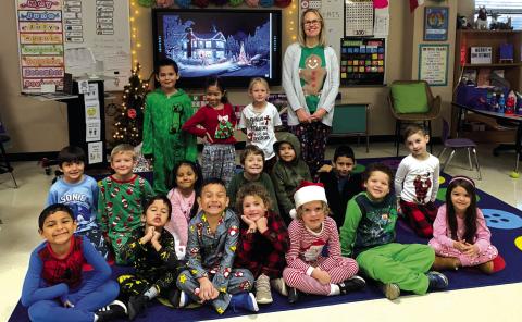 San Saba Elementary Kinder class had a Pajama Party on Monday of this week. Photo sent in by their teacher, Alyssa Oliver
