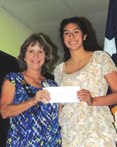 Rotarian Scholarship Winner Brenda Martinez from San Saba