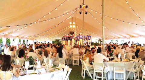 Brazilian Samba Band entertaining at the 14th Annual Catkins Ball