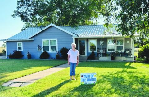 The Richland Springs Beautification Committee is happy to announce the first winner of the year for Yard of the Month is Delores Mask. Her yard is perpetually beautiful and well kept. She works hard on it consistently, and this is well deserved. Because of the generosity of McKinnerney Real Estate, she was gifted a gift card to Skelton's Hardware downtown. Thank you Mrs. Mask and McKinnerney Real Estate for working so hard towards improving our town.