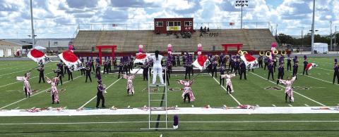 Our San Saba Golden Armadillo Band placed 3rd Saturday at the Hill Country Marching Contest in Fredericksburg! You can catch their performance every Friday night! Courtesy of San Saba All Sports Booster Club Facebook Page