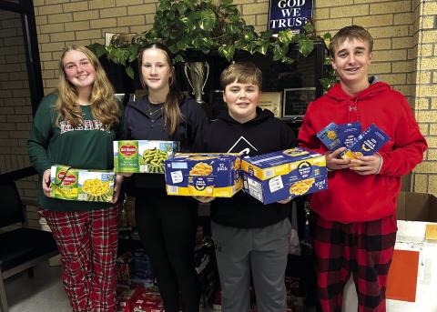 SSMS Student Council officers: Macye McDowell, Emily Mays, Jace Stewardson, and Jaxon Johnson