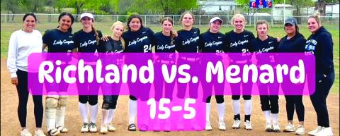 L-R: Asst. Coach Marci Martin, Amarrea Thomas, Lindsey Meador, Kinzlee Salas, Emma Bryant, Paige Bailey, Caylin Kubin, Maggie Bryant, Joyslynn Mask, Head Coach Dara Chandler, and Jadyn Fleming.