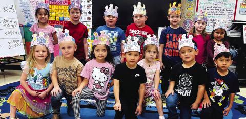 On February 25, 2026, San Saba Elementary School is celebrating our 100th Day of School! PK4 class is 100 days smarter! Front row (L-R): Kenlee Cooley, Casin Coleman, Sofia Argote, Jayden Carbajal Ortiz, Jacky Estrada, Macon Amthor, and Dylan Nunez; Back row L-R: Romina Perez Cruz, Leo Collins, Gavin Valles, Wyatt Franklin, Alex Taylor, Harper Pierce, and Arlet Rodriguez. Courtesy of Mrs. Cooper