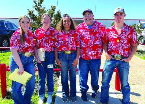 FFA Forages Team - Summer Smarr, Kensley Seay, Skyla Shannon, Mr. Wayne Hux, and Kase Bordner
