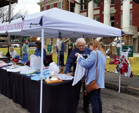 Joan VanGorp and her husband, Don, do a spectacular job at puting the Pecan Capital Trade Day events together. Here is Joan at the last Trade Day of the season. Photo by Carolyn Preece