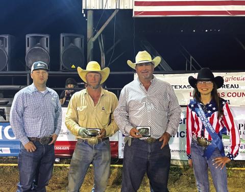 L-R: Vance Bauer with Capital Farm Credit, Morgan Gilger, Stacy Person and the 2025 Miss Diamondback Jubilee Rodeo Queen Aerin Gardner. Event was sponsored by Capital Farm Credit.