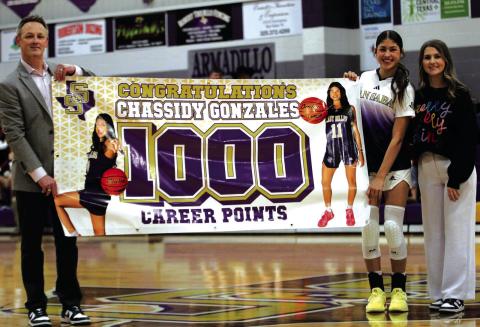 Chassidy Gonzalez along with Coach Robert Gray and assistant coach Marki Kinkade