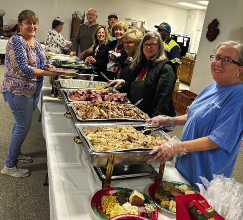 San Saba Church of Christ sets table for community