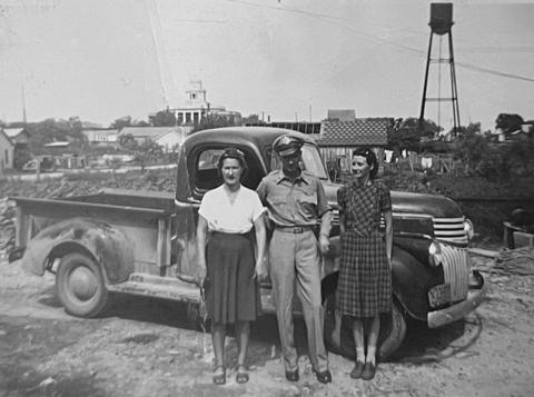 Felix is pictured here with two sisters.