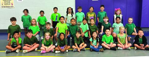 SSES First Grade students with Perfect Attendance for the 1st 9-Weeks