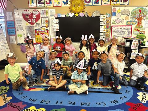 San Saba Elementary PreK-4 Class Easter Party 2024 Back Row (standing l-r): Alycia Gonzalez-Davila, Ellie Murphy, Kimberly Crisanto, Brecklynn Hoyt, Ashley Estrada, Adrianna Reyes, Guadalupe Rodriguez and Lilly Fuller. Middle Row (kneeling l-r): Tommie Tinney, Easton Sanderson, Wyatt Disotell, Jett Smith, Justin Salinas, Fabian Macias, Isaac Morrison, Reagan Anderson and Leonel Gonzalez. Front Row (sitting l-r): Blayde Cummings and Adriel Servin. Courtesy of Sheryl Cooper, SSES
