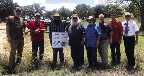 L-R William “Bill” Ables, Stephen C. Brister, Larry Chipman, William “Bill” Dunson, III, David Spradley, Michael R. Oliver, Roger D. Hamrick, Ross J. Cox, Sr. Courtesy of Ross Cox, Sr.