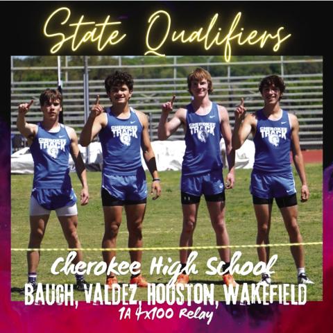 Cherokee HS 1A 4x100 relay - courtesy of Valerie Valdez