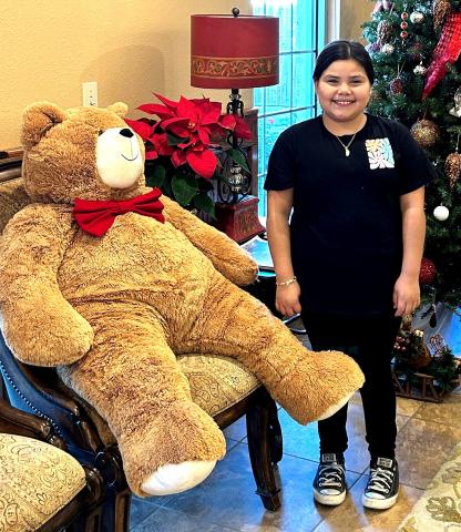 Giant Teddy Bear winner!