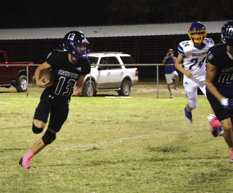 Cohen Ethridge #13 had the following stats in last Friday’s blowout win against Brookesmith: Offense: 2 Rushes for 57 yds., TD / 1/1 Passing 30 yds., TD
