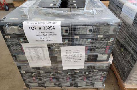 Dell computers are among items to be auctioned.