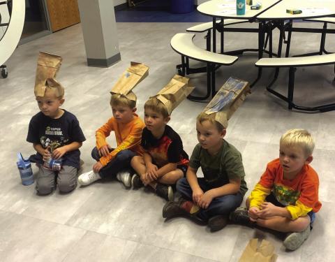 Austin Ramos, Rawlee Stewardson, Ryker Williams, CW Merriman and Dedmon Broyles during the Color Me Healthy program Courtesy of Courtney Newman