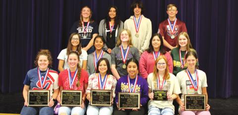 Top: Hannah Vines, Damaris Patino, Jose Aguilera, John Ham; Middle: Mia Kilman, Natalie Cuevas, Delaney Ellis, Leia Kilman, Gracen Shahan; Bottom: Karlee Reed, Madison Shahan, Makinzey Saldivar, Kristi Macias, Jaela Nelson, Landri Glover. Not pictured: Alejandro Parra, Austyn Graham, and Riley Robbins.