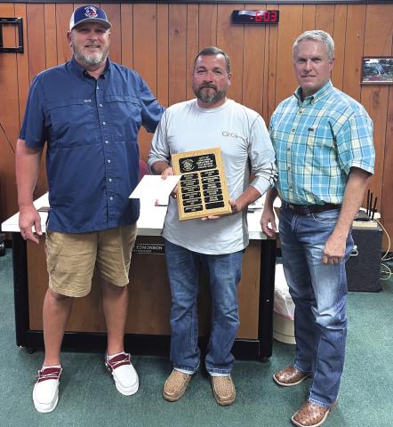 Left to Right are Parks Department Supervisor Eugene Bessent, Parks Department Employee Mike Teel, and Alderman Marcus Amthor.