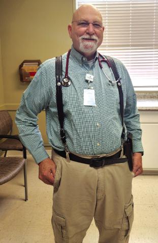 Dr. Craig Whiting in his last week at the Clinic. Photo courtesy of BS&amp;W.