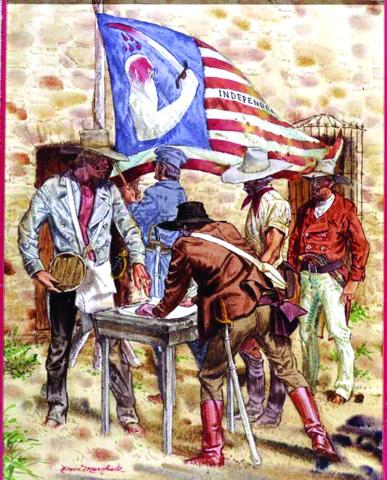 Signing the Goliad Declaration of Independence