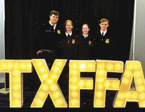 Stetson Allison, Kinzley Daly, Kasadee Daly, and Christian McKinnerney of RS FFA Courtesy of DeeAnna Farris