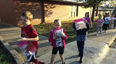 San Saba Elementary School 100th Day of School celebration