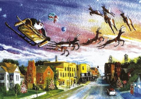 Christmas Notecard by San Saba Native Jane Felts Mauldin
