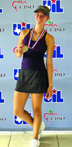 Caitlin Mays is going back to state for the second consecutive year in girls singles. Courtesy of Coach Bourke