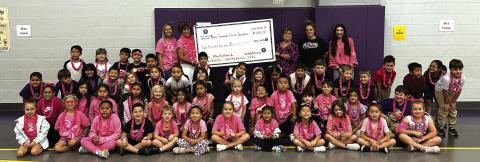 San Saba Elementary School donates to our San Saba County Never Surrender Cancer Foundation