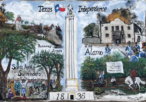 Texas Independence Painting by Mae Gonzales