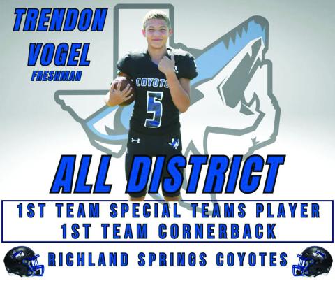 2025 Richland Springs Coyotes All District Team Honors 
