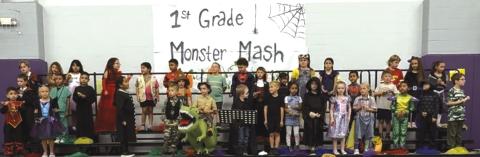 SSES First Grade performs 2024 Monster Mash Musical
