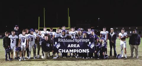 Richland Springs Coyotes named Area Champions! - photo courtesy of Pam Starr