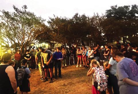 “See You At The Pole” in Cherokee - Courtesy of Valerie Valdez