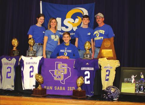 San Saba High School athlete signs Letter of Intent with Angelo State Univ.